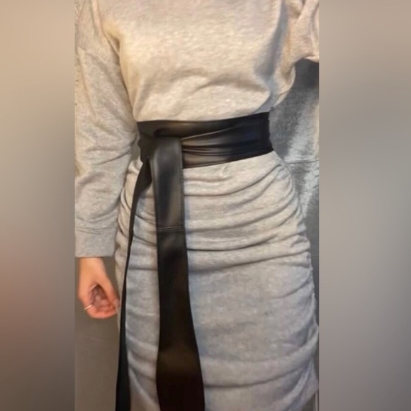 New Vegan Leather Smooth Coffee Wrap Corset Belt - Picture 16 of 16